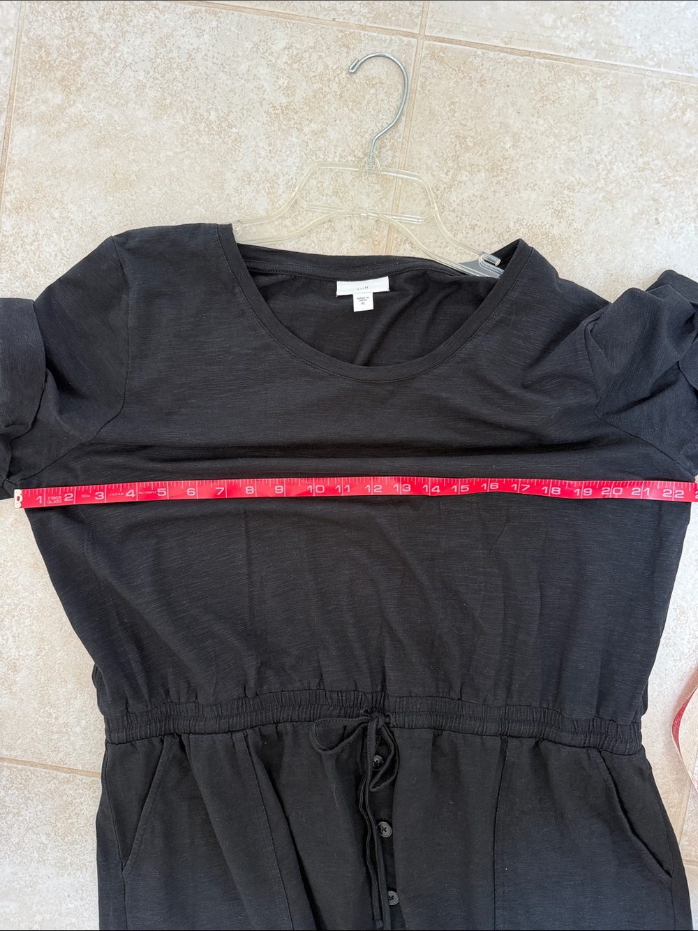 J. JILL short sleeve T-shirt dress with pockets and elastic waist w/ tie size XL - Picture 5 of 7